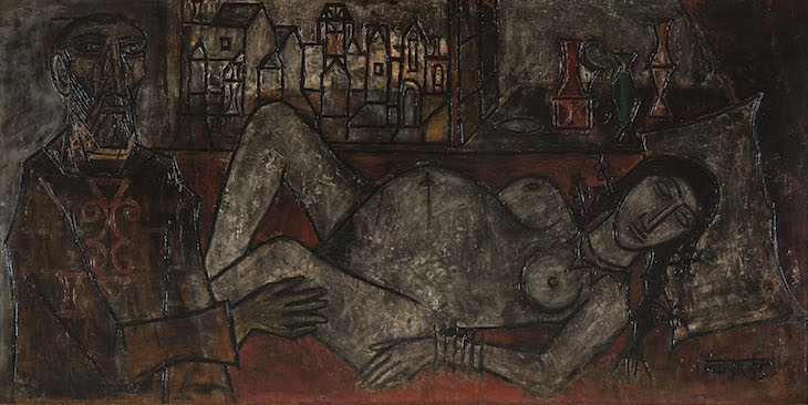 The Birth (1955), F.N. Souza. Kiran Nadar Museum of Art, Delhi