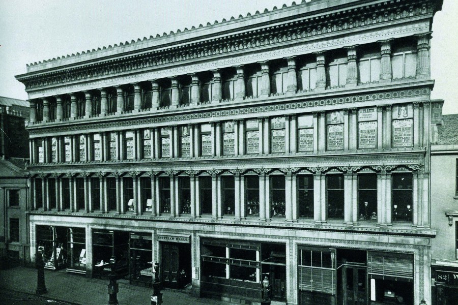 The Egpytian Halls, Glasgow, designed by Alexander Thomson and photographed by Thomas Annan in 1874, the year the building opened