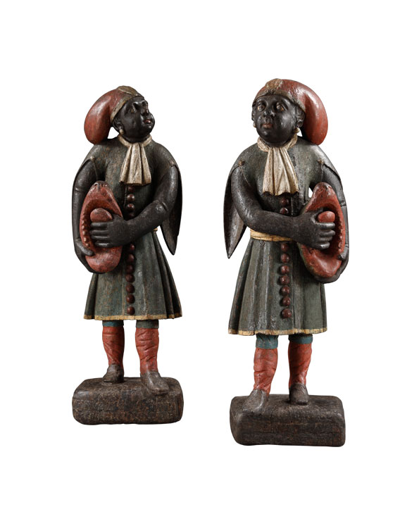 A pair of blackamoor figures (c. 1740), Dutch. Carcaci, £28,000
