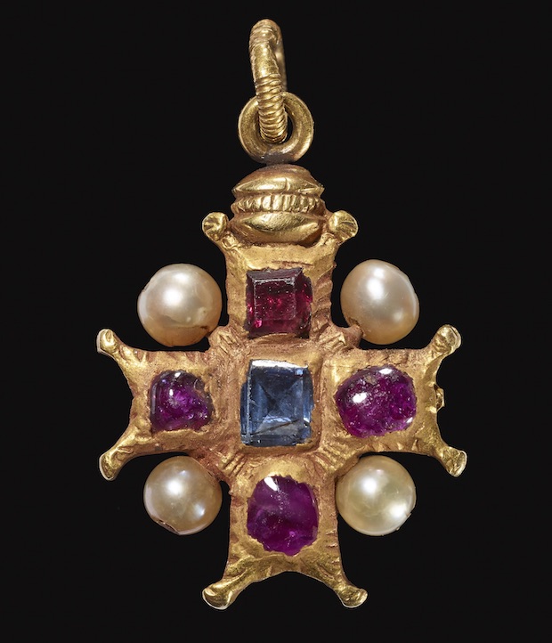 Jewelled cross pendant (possibly 16th century), Italy. © The Trustees of the British Museum