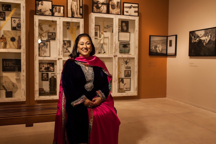 Kiran Nadar photographed in her museum