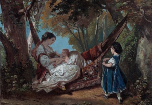 Mother and Child on a Hammock (c. 1844), Gustave Courbet. Matthiesen Gallery, price on application