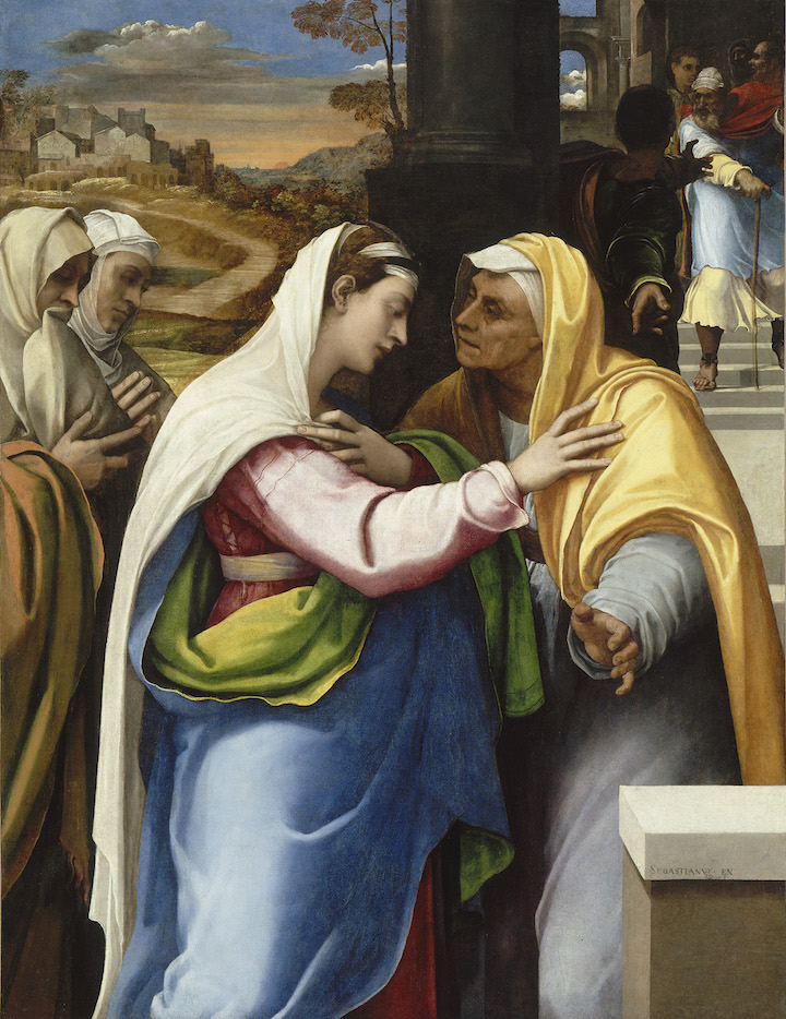 The Visitation (1518–19), Sebastiano del Piombo. © RMN-Grand Palais (musée du Louvre) / Hervé Lewandowski