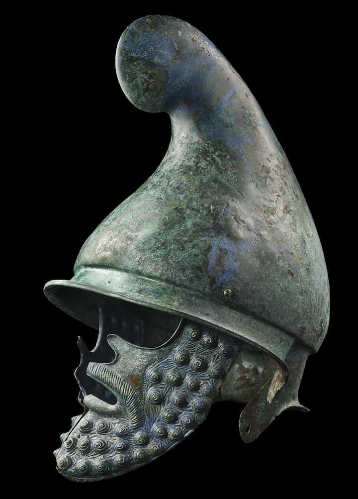 4th century BC Phrygian helmet. Sold at Merrin Gallery