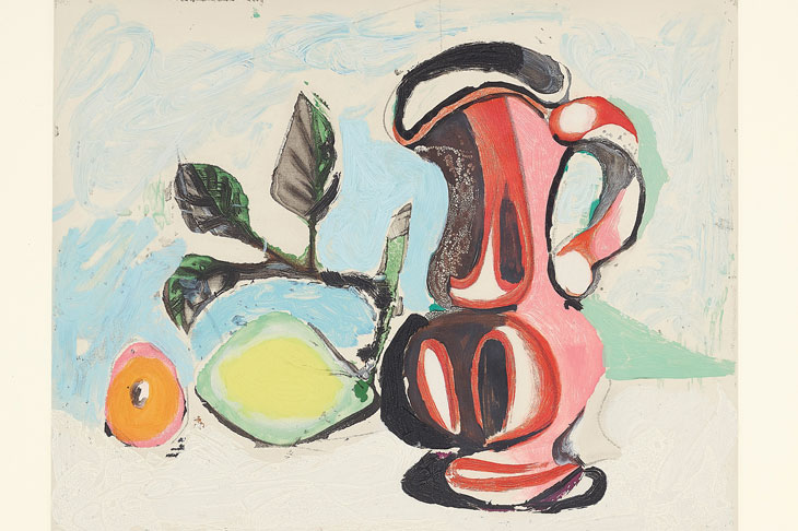 Nature morte au citron et pichet rouge (Still Life with Lemon and Red Pitcher) (1964), after Pablo Picasso. Estimate: $6,000–8,000