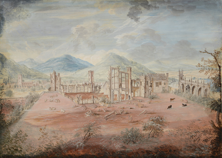 Sudeley Castle and St Mary's Church, Gloucestershire, showing the effects of the Cromwellian demolition of 1649 (c. 1740s), Thomas Robins the Elder. Guy Peppiatt, £25,000