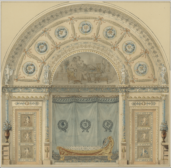 Design for a Bedroom for Josephine, c. 1802, Charles Percier, private collection