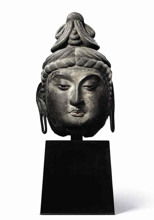 Head of Avalokiteshvara, Tang dynasty (618–906), dry lacquer, ht 67.8cm. Sotheby’s Hong Kong, estimate: HK$18m–HK$25m