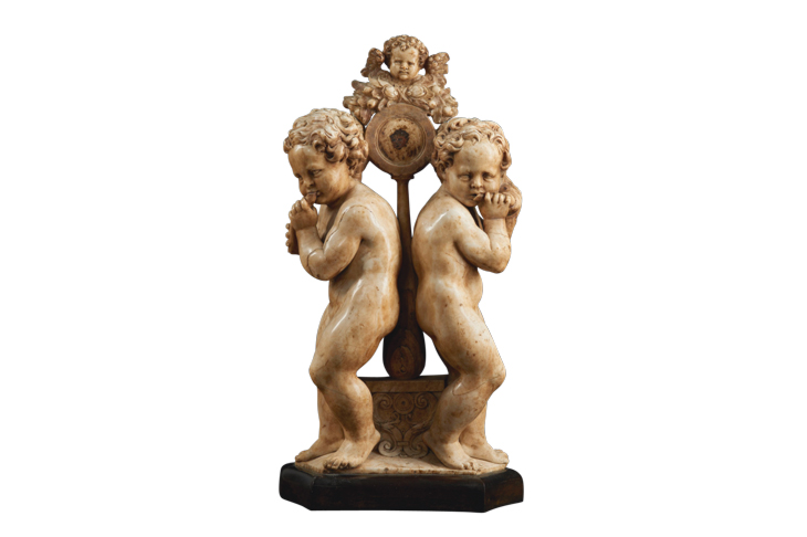 Two music-making putti with a winged putto (c. 1520–30), Alonso Berruguete. Colnaghi, around €1.5m–€2m