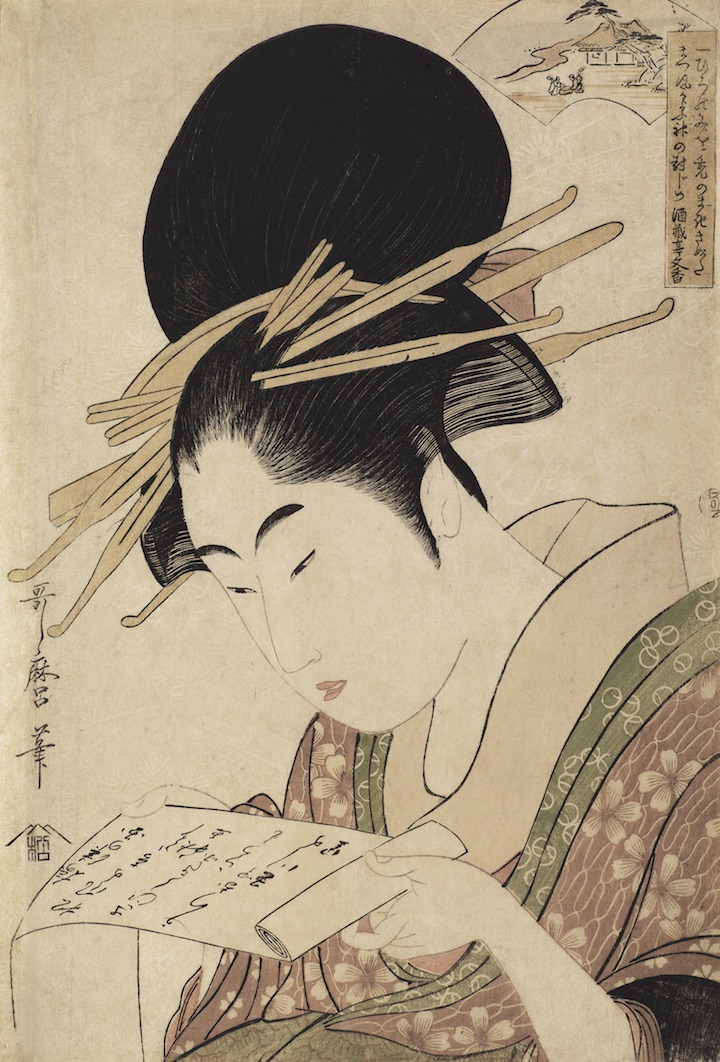 Mu Tamagawa (The Six Jewel Rivers), Kinuta Tamagawa (c. 1795–96), Kitagawa Utamaro. Galerie Tanakaya, price on application