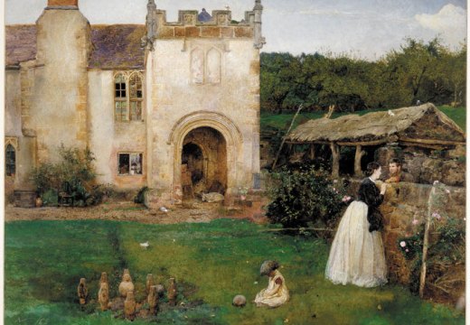 The Old Bowling Green, Halsway Court, Somerset (1865), John William North. © The Trustees of the British Museum