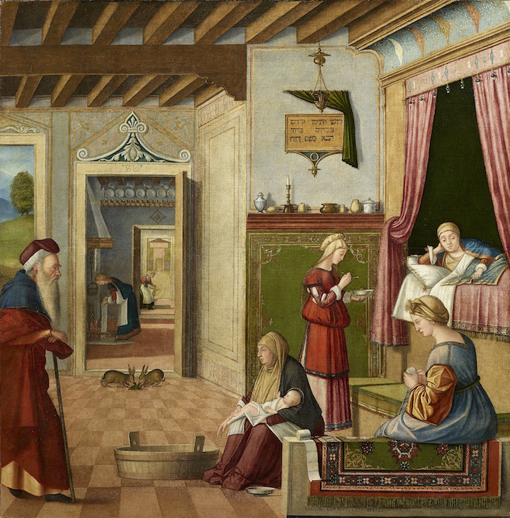 Nascita di Maria (1502–04), Vittore Carpaccio. Courtesy of Accademia Carrara, Bergamo