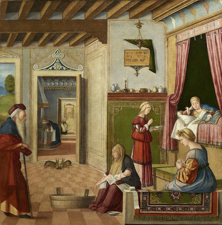 Nascita di Maria (1502–04), Vittore Carpaccio. Courtesy of Accademia Carrara, Bergamo