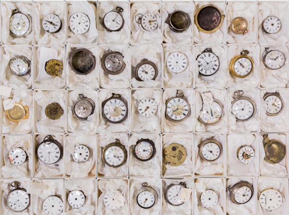 Clocks from Sheffield's Decorative Art collection. Image © Museums Sheffield