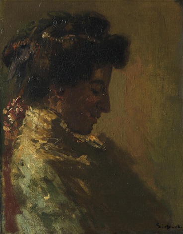 Woman in Profile with Downcast Eyes (c. 1904), Walter Sickert