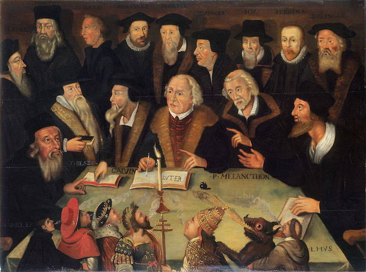 Martin Luther in the circle of Reformers (1625–1650), German School. © Deutsches Historisches Museum