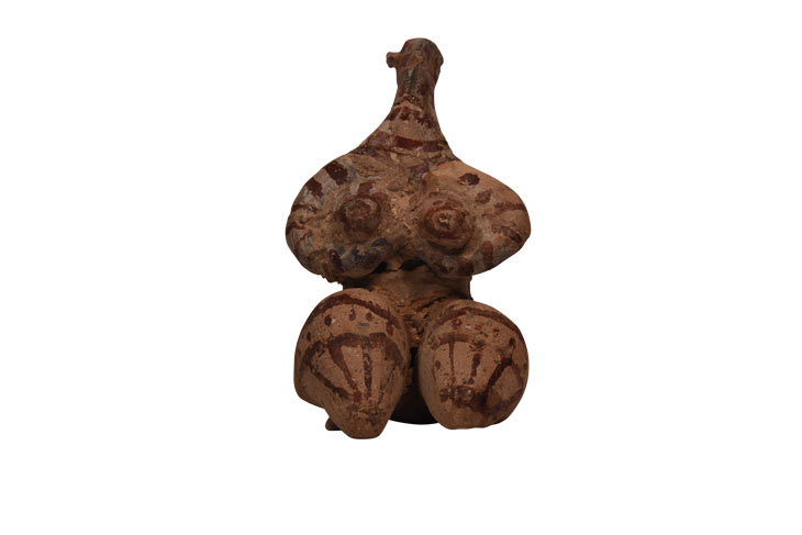 Figure, presumed to be a fertility goddess (c. 6,000 BC), Tell Halaf Period. Iraq Museum, Baghdad. Courtesy Iraq Museum, Department of Antiquities; Ministry of Culture, Tourism and Antiquities; and Ruya Foundation