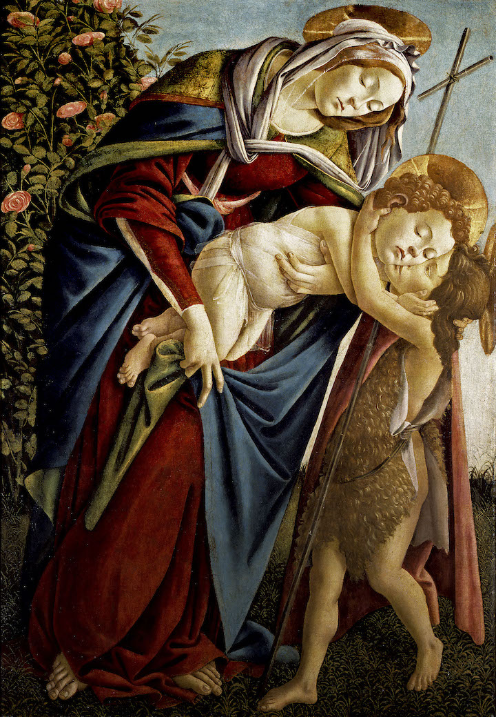 Madonna and Child with young Saint John (c. 1495), Sandro Botticelli. Palazzo Pitti; courtesy Museum of Fine Arts, Boston