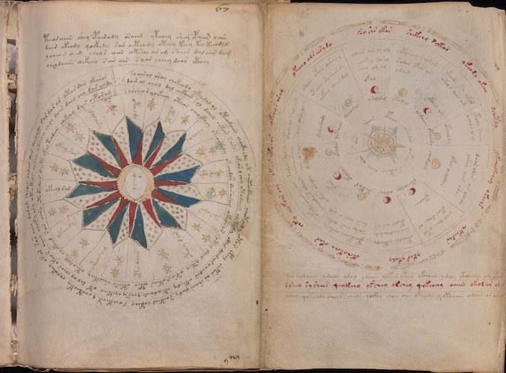 Illustrated pages from the Voynich Manuscript, c. 15th century. Beinecke Rare Book and Manuscript Library, Yale University