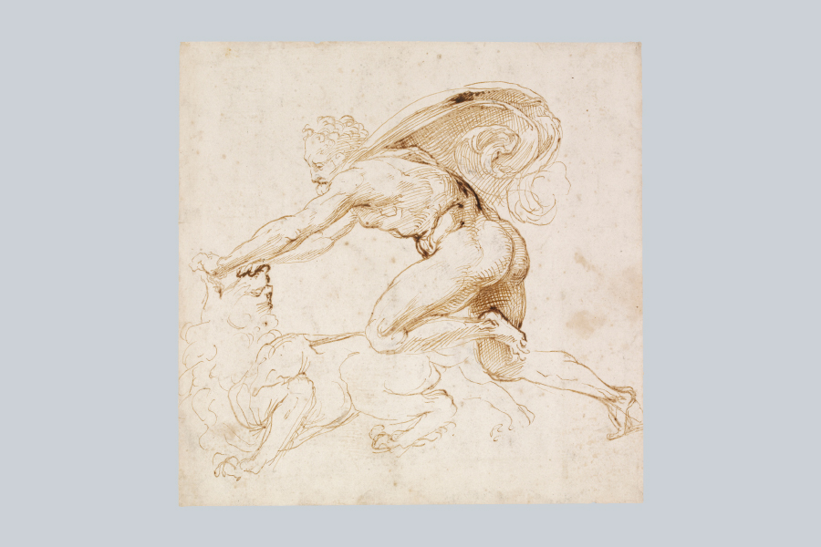 Hercules overpowering the Nemean lion (c. 1507–08), Raphael