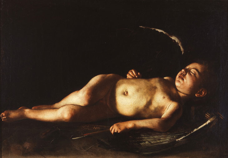 Sleeping Cupid (1608), Caravaggio. Galleria Palatina, Palazzo Pitti, Florence