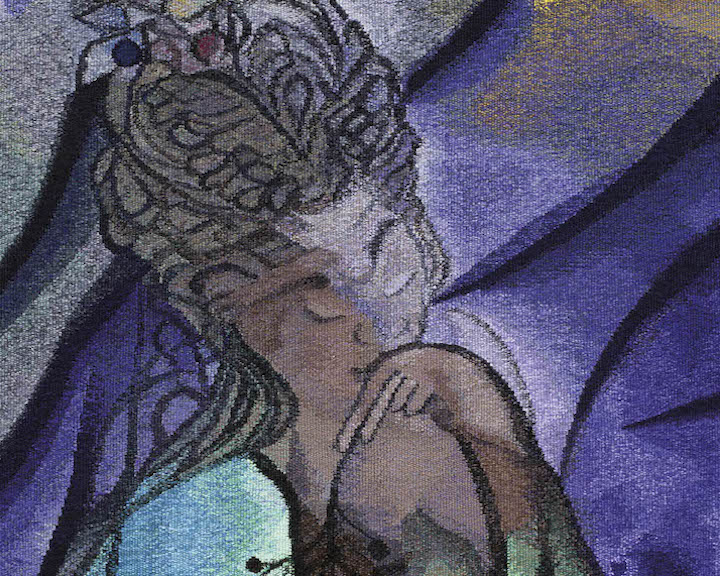 The Caged Bird's Song (detail; 2014–2017), Chris Ofili. © Chris Ofili. Courtesy the Artist and Victoria Miro, London, The Clothworkers' Company and Dovecot Tapestry Studio, Edinburgh. Photography: Gautier Deblonde