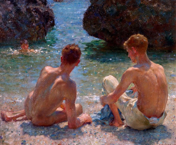 The Critics (1927), Henry Scott Tuke. Warwick District Council (Leamington Spa, UK)