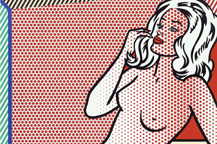 Nude Sunbathing (detail; 1995), Roy Lichtenstein.