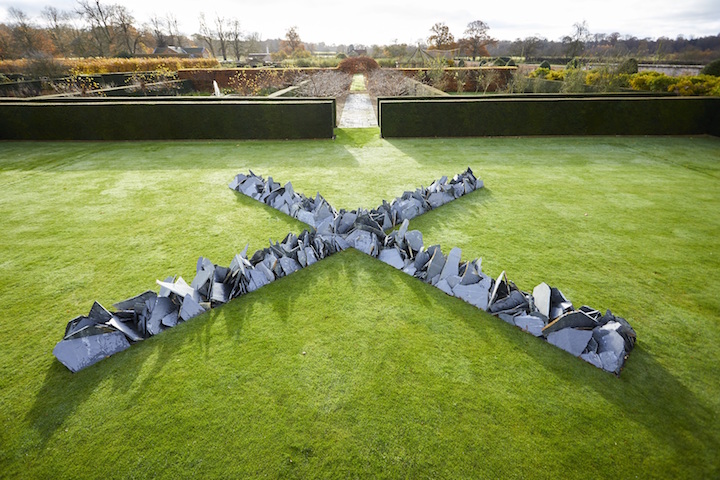 Installation view of Houghton Cross by Richard Long, 2003. © Pete Huggins