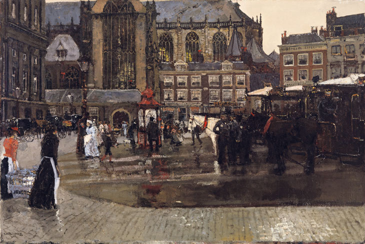 De Dam (De Nieuwe Kerk te Amsterdam) (1891), George Hendrick Breitner. Singer Laren