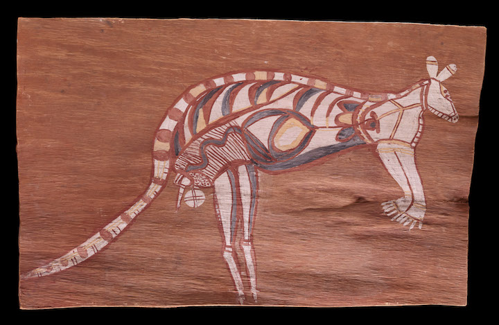 Painting on bark by Jimmy Midjawmidjaw, around 1964. Photo: © MEG, J. Watts