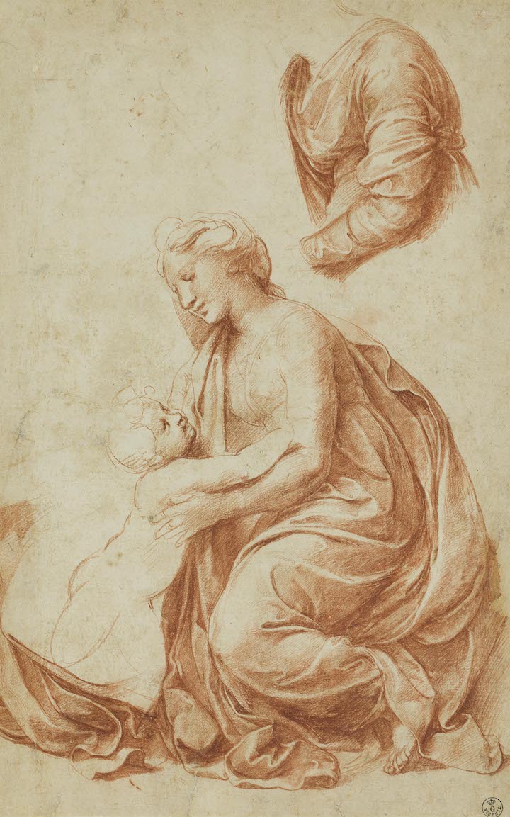 Studies for the Madonna of Francis I (c. 1518), Raphael. © Gallerie degli U zi, Gabinetto dei Disegni e delle Stampe, Florence