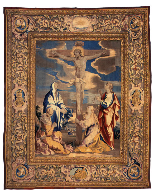 The Crucifixion (from 'Scenes from the Life of Christ') (1647–48), Rome, series designed by Giovanni Francesco Romanelli. Cathedral of St John the Divine New York