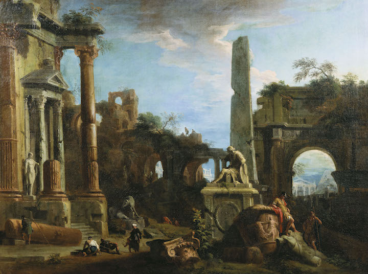 Caprice View with Roman Ruins (c. 1729), Marco Ricci. Royal Collection Trust/(c)Her Majesty Queen Elizabeth II 2016