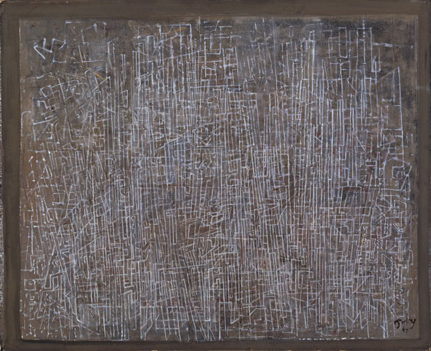 Lines of the City (1945), Mark Tobey. © 2017 Mark Tobey / Seattle Art Museum, Artists Rights Society (ARS), New York