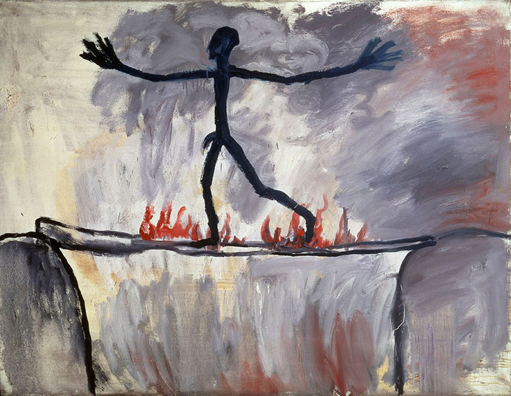 Der Übergang (The Crossing) (1963), A.R. Penck. Collection Ludwig, Ludwig Forum für International Kunst, Aachen