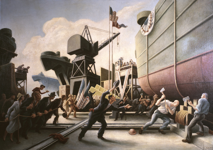 Cut the Line (1944), Thomas Hart Benton. Image courtesy of the Navy Art Collection, Naval History and Heritage Command, Washington, D.C.