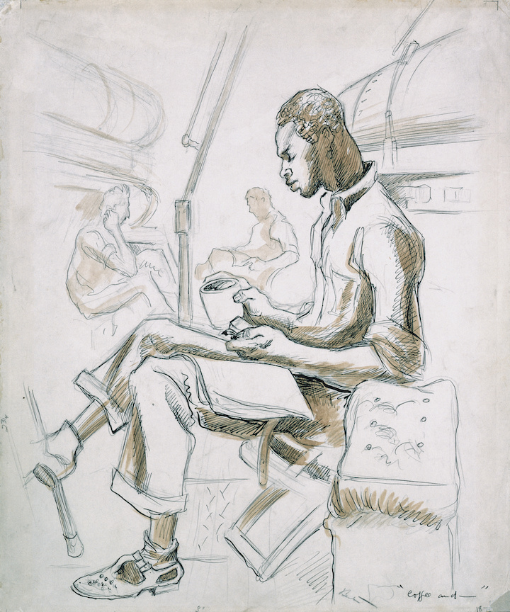 Coffee and Chow (1944), Thomas Hart Benton. Image courtesy of the Navy Art Collection, Naval History and Heritage Command, Washington, D.C.