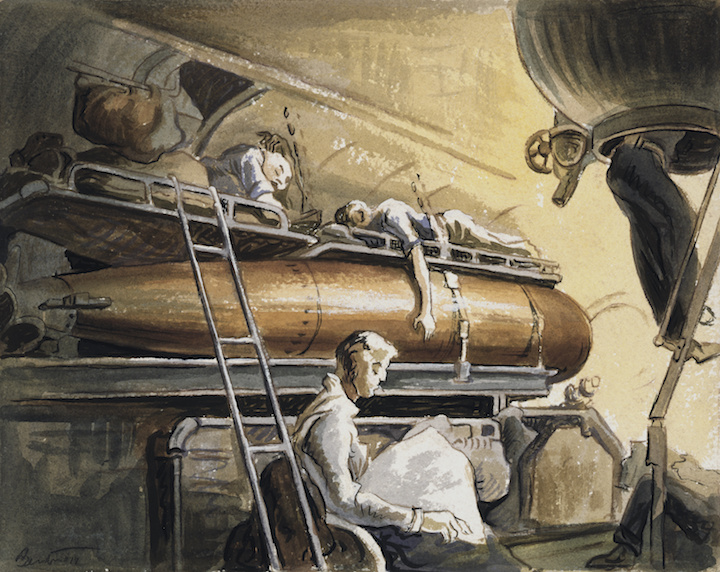 Slumber Deep (1944), Thomas Hart Benton. Image courtesy of the Navy Art Collection, Naval History and Heritage Command, Washington, D.C.