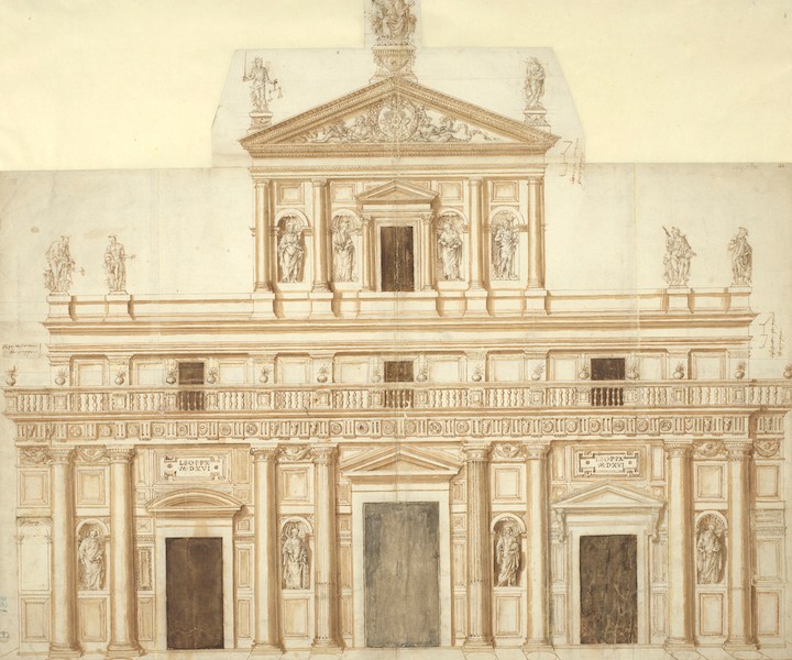 Progetto per San Lorenzo a Firenze, Giuliano da Sangallo (c. 1445–1516). Gallerie degli Uffizi