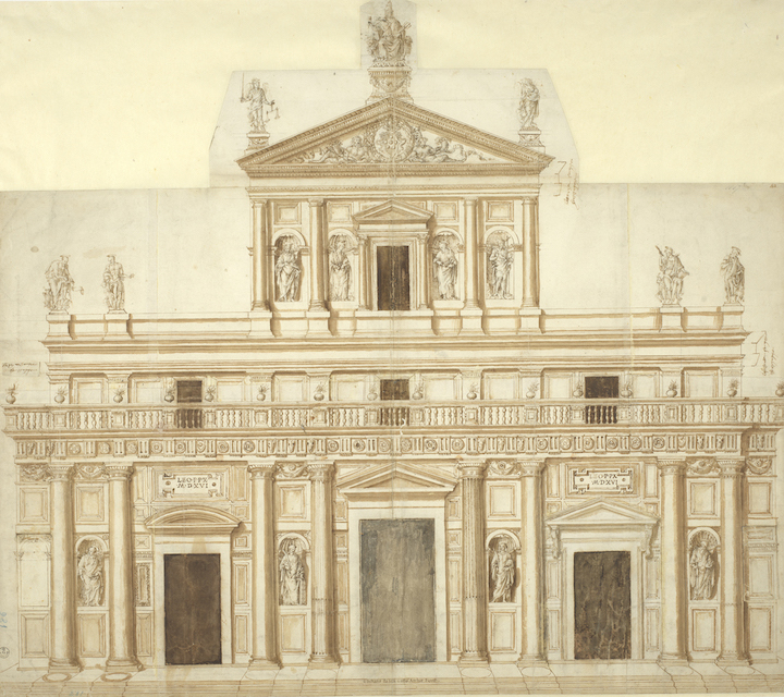 Progetto per San Lorenzo a Firenze, Giuliano da Sangallo (c. 1445–1516). Gallerie degli Uffizi