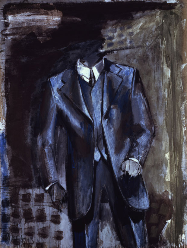 Mann im Anzug – dithyrambisch II (Man in Suit—Dithyrambic II) (1976), Markus Lüpertz. Private collection