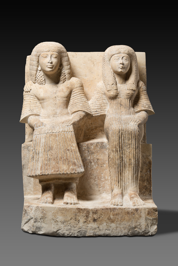 Double statue of Nefer-hor and his wife (c. 1292-1070 BC). © Egyptian Museum and Papyrus Collection, Staatliche Museen zu Berlin
