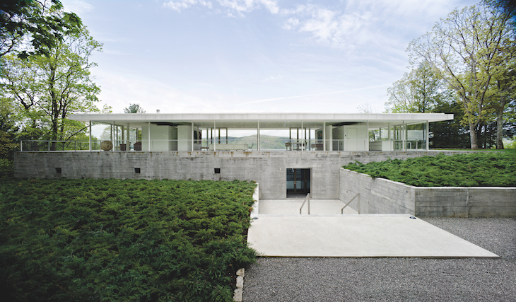 The Olnick Spanu house in the Hudson Valley, New York, designed by Alberto Campo Baeza and constructed in 2008