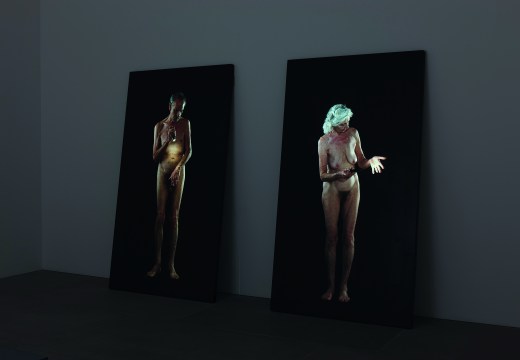 Man Searching for Immortality/Woman Searching for Eternity (installation view; 2013), Bill Viola. Courtesy Bill Viola Studio and Blain|Southern, London
