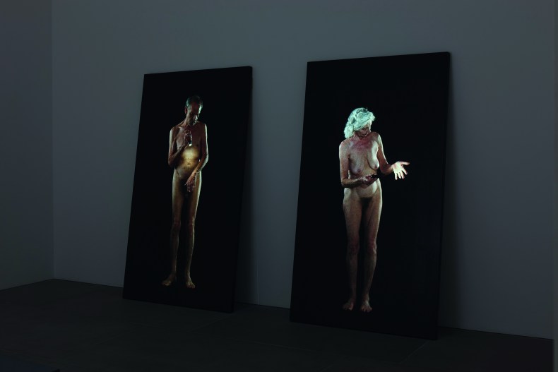Man Searching for Immortality/Woman Searching for Eternity (installation view; 2013), Bill Viola. Courtesy Bill Viola Studio and Blain|Southern, London