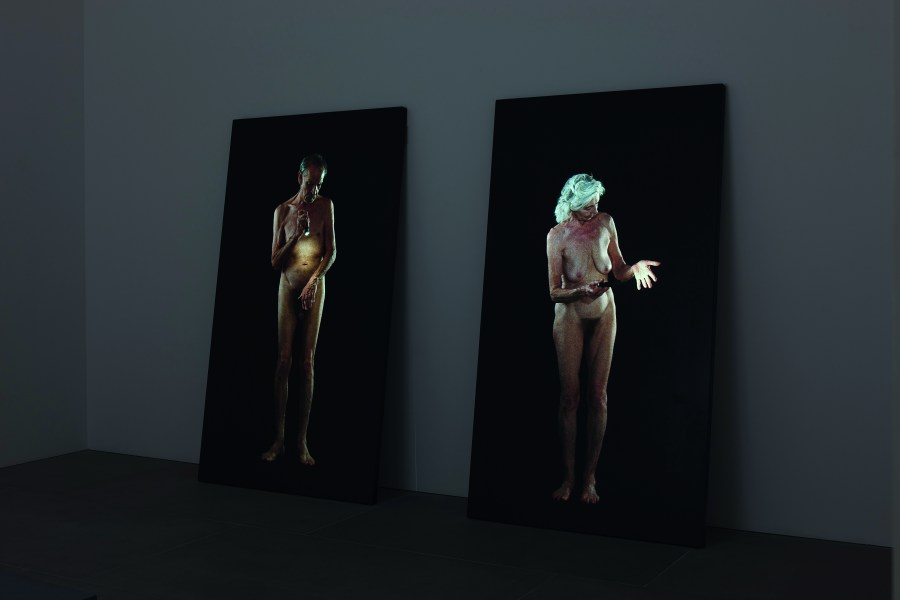 Man Searching for Immortality/Woman Searching for Eternity (installation view; 2013), Bill Viola. Courtesy Bill Viola Studio and Blain|Southern, London