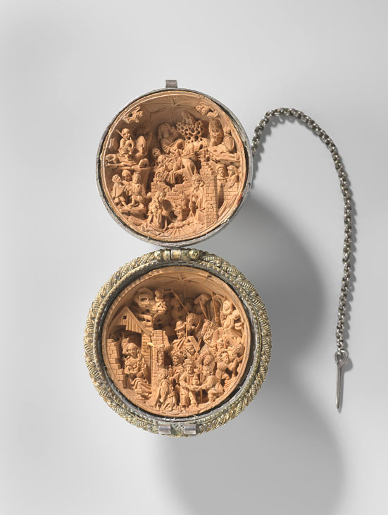 Prayer nut with The Nativity and The Adoration of the Magi (c. 1510–25), Adam Dircksz and workshop