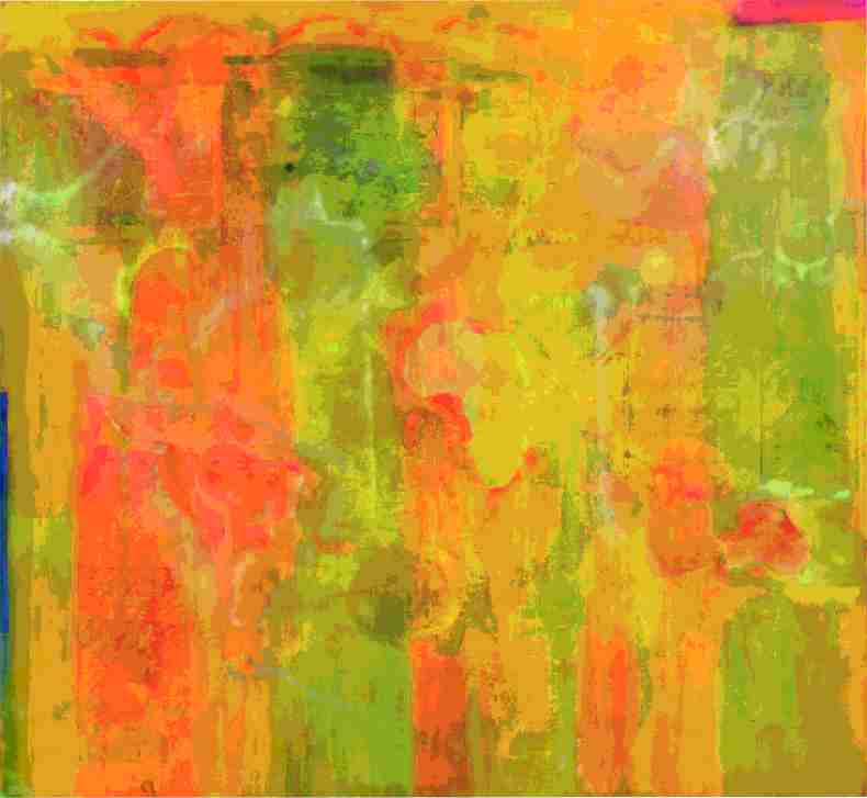 Where is Lucienne? (1971), Frank Bowling.