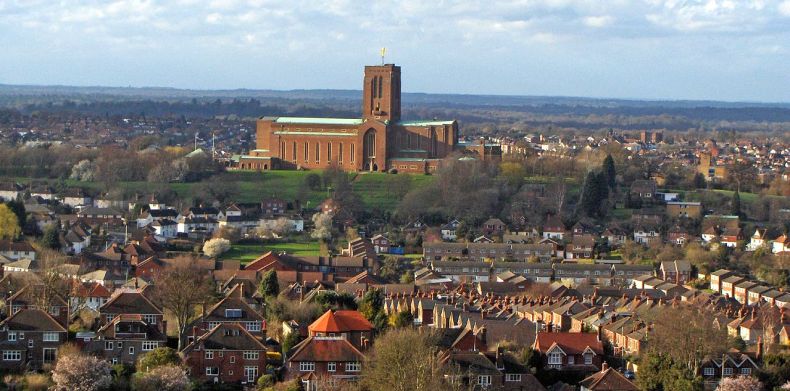 Guildford Cathedral on Stags Hill, Guildford, Surrey